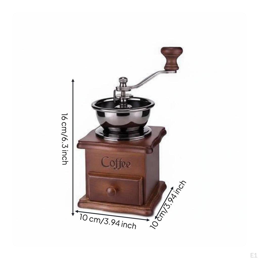 Manual Coffee No Electricity Needed Hand Crank Adjustable Grind Size Kitchen Tool for Travel,