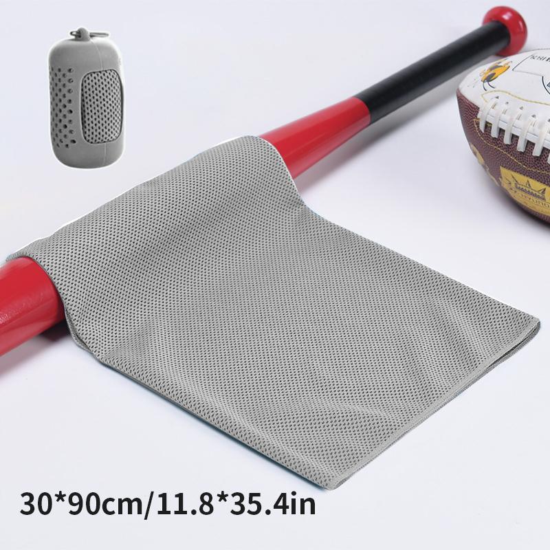 Cooling Towel Portable Mini Silicon Gel Microfiber Ice Towel Breathable Fitness Sports Gym Running Swimming Quick Dry Cool Towel
