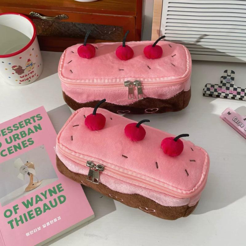 Пенал для карандашей Sweet Cherry для детей и девочек, американский десерт, вишня, канцелярская сумка, большая вместимость, сумка для ручек, школьные принадлежности