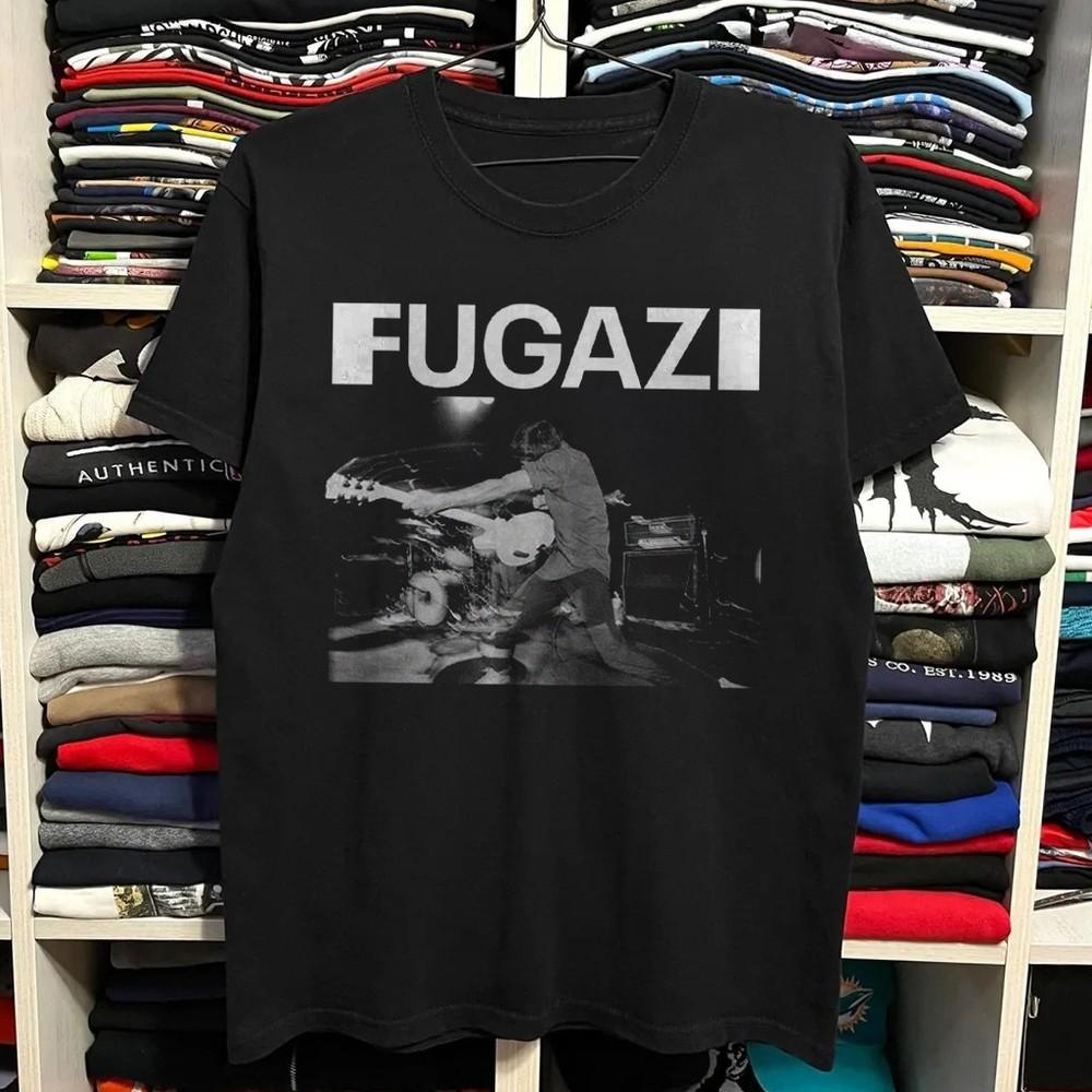Rare Fugazi Live Concert Band Black Cotton Tshirt Size S5XL Unisex T-Shirt