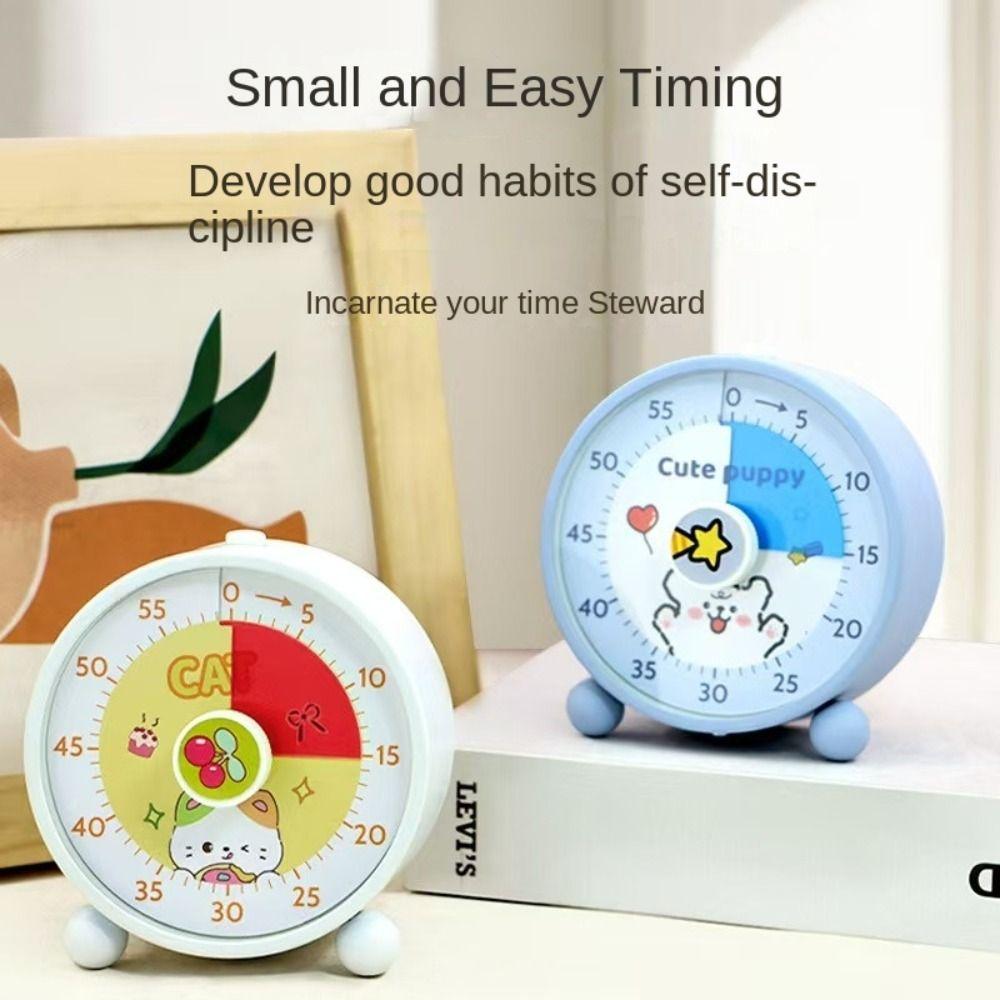 Self Discipline Countdown Timer 60-Minutes Kitchen Cooking Timer Cartoon Visual Timer Table