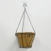 Metal Hanging Planter Basket Hanging Basket with Coconut Fiber Liner Wire Frame Flower Pot for Indoor Outdoor Plants Flowers