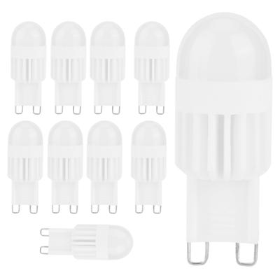 10 шт. лампочек G9 3 Вт 5LED двухконтактный источник света для люстры потолочный светильник теплый белый 110 В