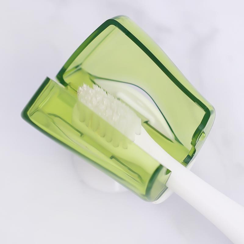 Household Family Wall Mounted Dust Proof Toothbrush Holder Rack Bathroom Creative Sucker Toothbrush Dust Cover