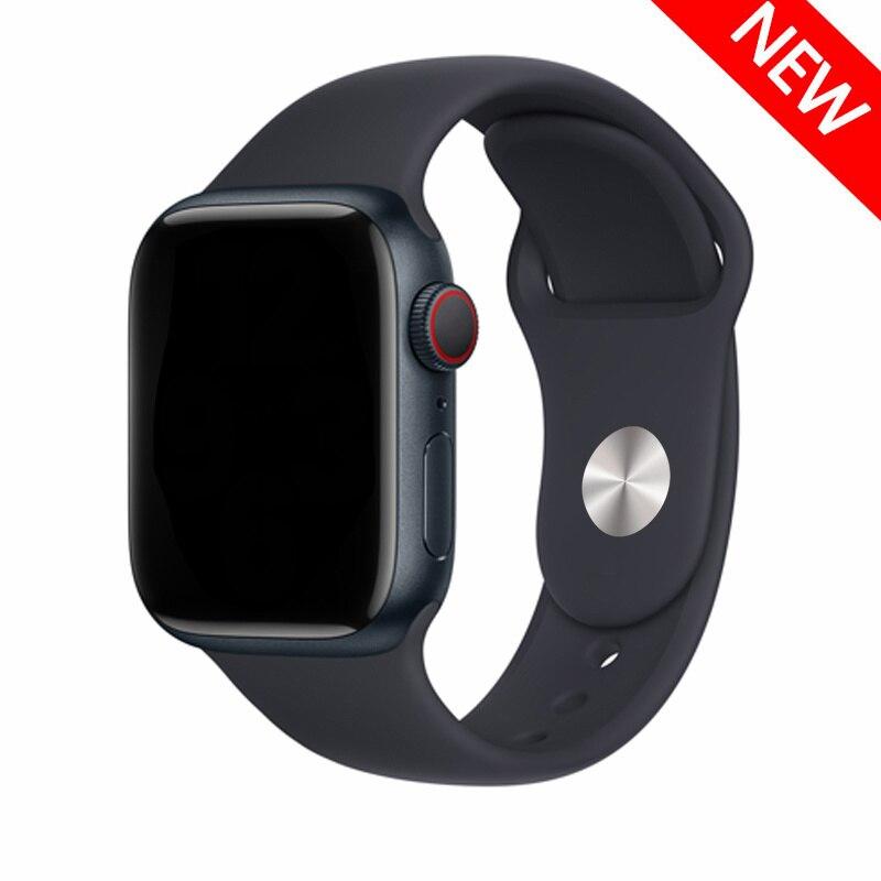 Silicone Strap For Apple Watch Band 44mm 49mm 45mm 41mm 40mm 42mm 38mm Bracelet Iwatch Series 9 7 Se 3 4 5 6 8 Ultra2 Band