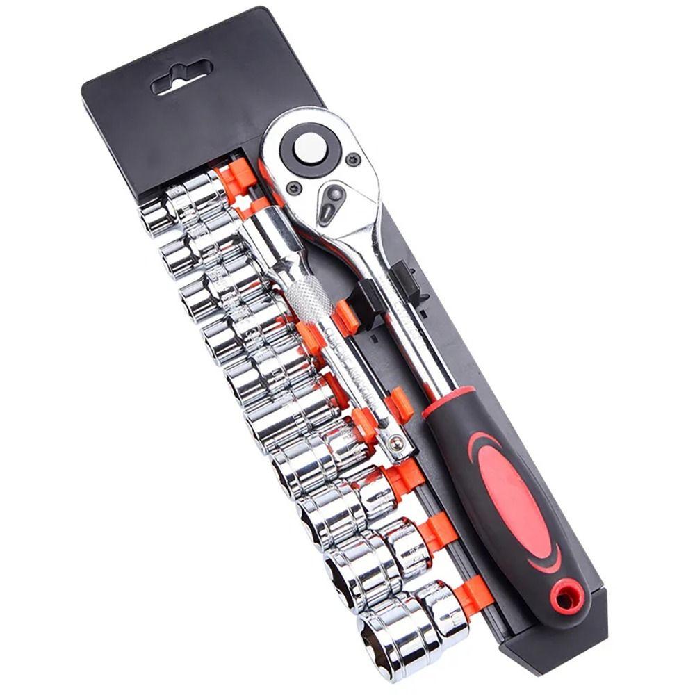 12Pcs/Set with Quick Release Handle Socket Wrench Set Sleeve Quick Wrench Spanner