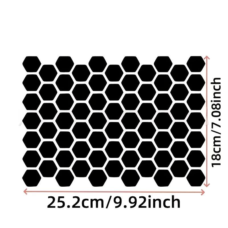 2 Pcs Universal Hexagonal Honeycomb Vinyl Car Side Window Stickers, Self Adhesive Sunshade Scratch Resistant Decals for Cars Trucks