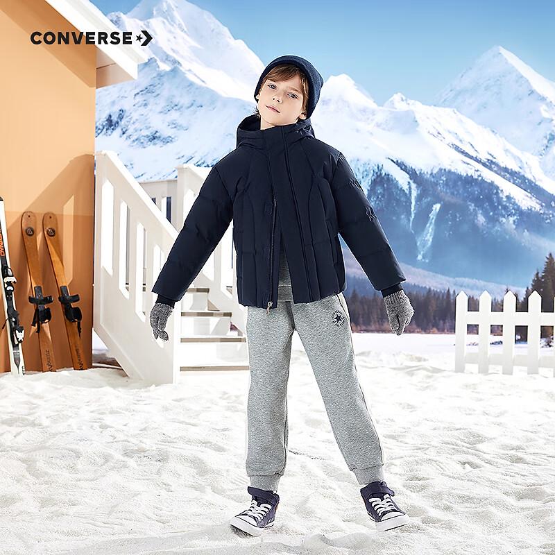 Converse Унисекс детский короткий пуховик с капюшоном