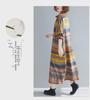 2023 Autumn Korean Style Loose Plus Size Irregular Stripe Long Sleeve Dress