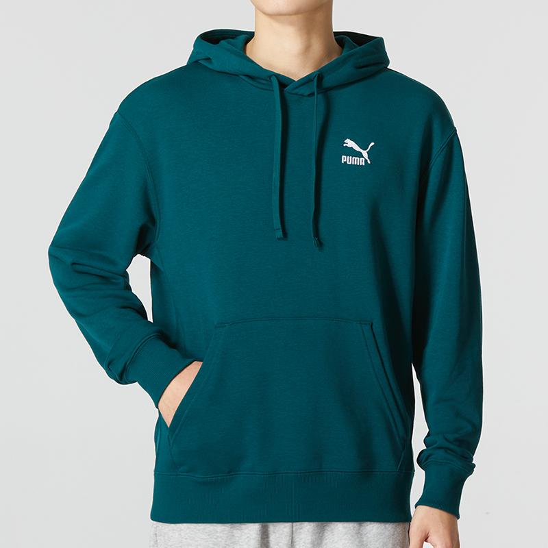 PUMA Sweatshirts Men's Peacock Green Hooded Moderate Regular 537849-24