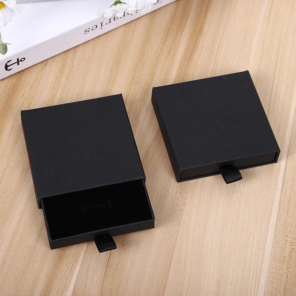 Творческий ящик для упаковки ювелирных изделий, коробка для хранения ожерелий, колец, сережек, браслетов, органайзер, подставка для дисплея, однотонная бумага, подарок 2022