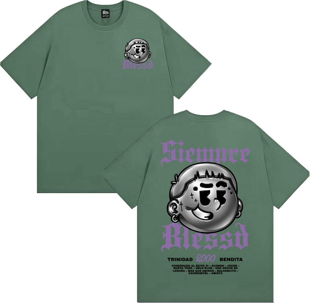 Rapper Blessd Sisabe Album Merch T Shirts Men Women Harajuku Hip Hop Vintage Tshirt Casual ONeck 100 Cotton Oversized T Shirt