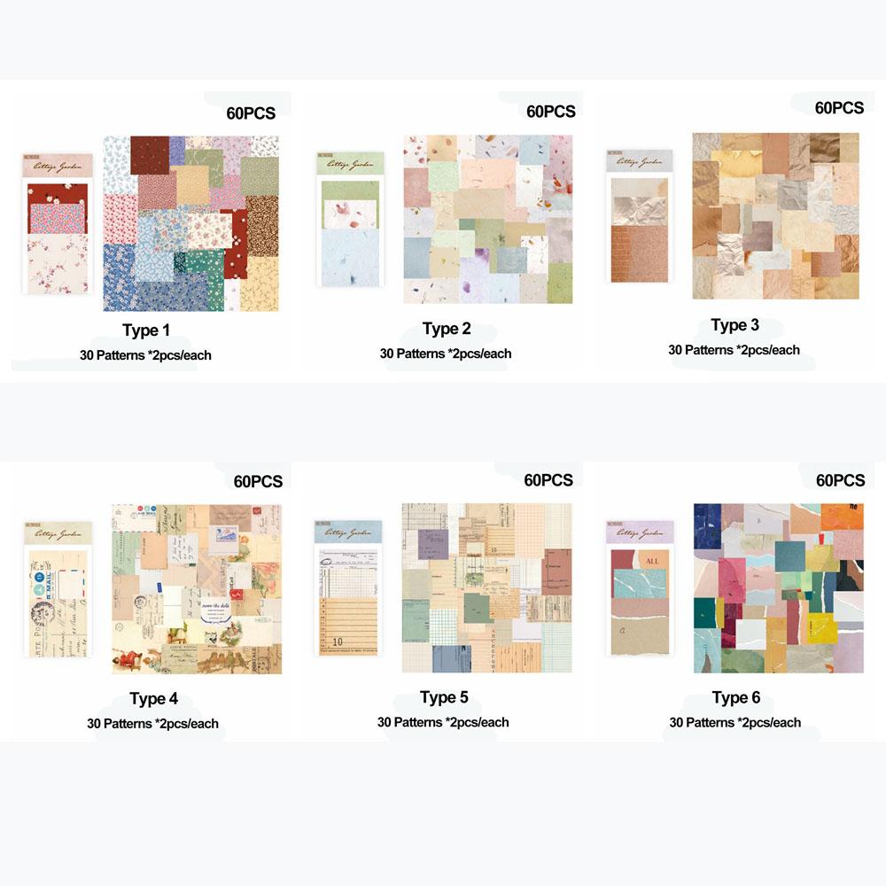 Journaling Background Collage Scrapbooking Card Scrapbook Material Paper Retro Floral Pattern