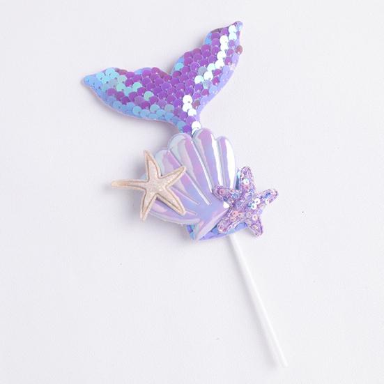 Топпер для кекса Изысканный красивый легкий топпер для торта Хвост русалки Топпер для кекса День рождения Десертная вставка Топпер для кекса