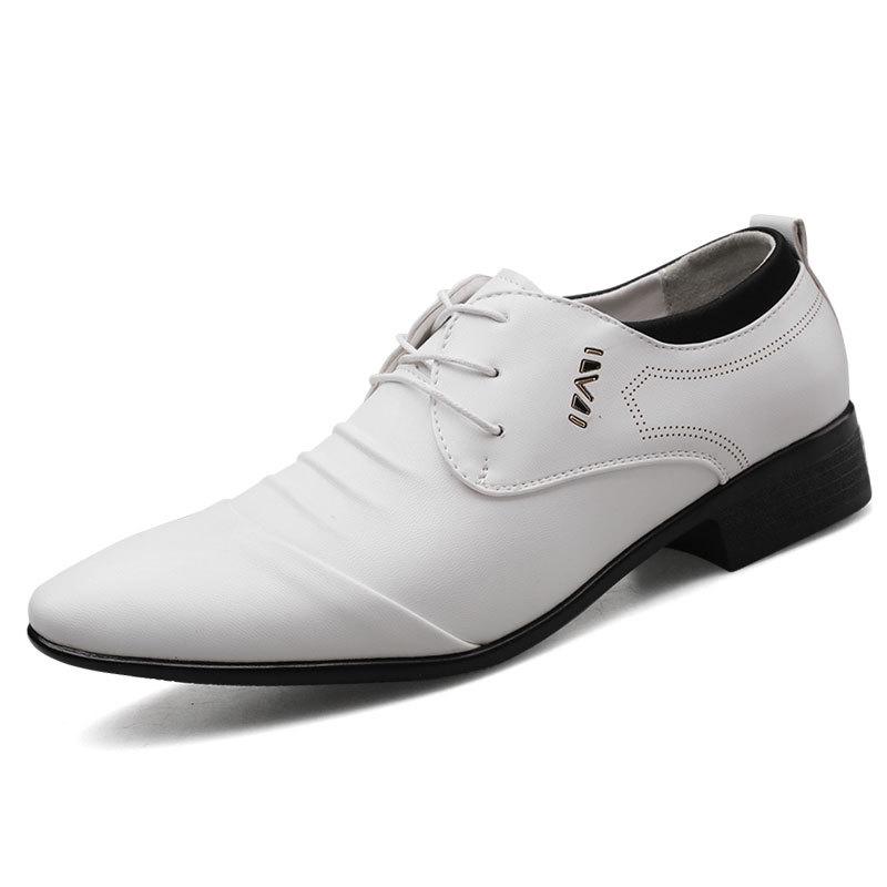 Suits Shoes Male Design Wedding Shoes Luxury White Leather Shoes Business Brand Men's Dress Shoes