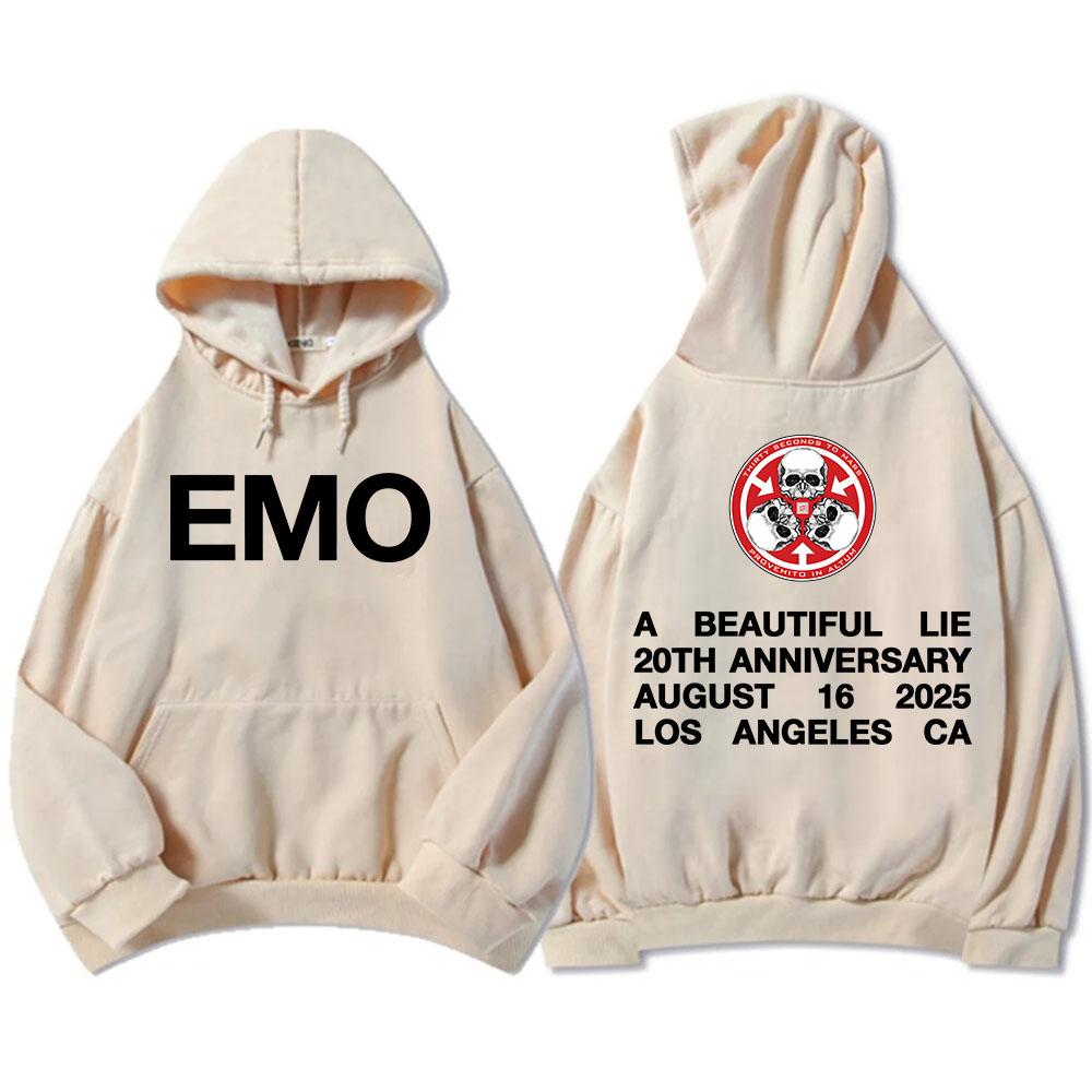 Рок-группа THIRTY SECONDS TO MARS Толстовки с капюшоном в стиле гранж с длинным рукавом Мужская и женская одежда Уличная одежда Унисекс Толстовка