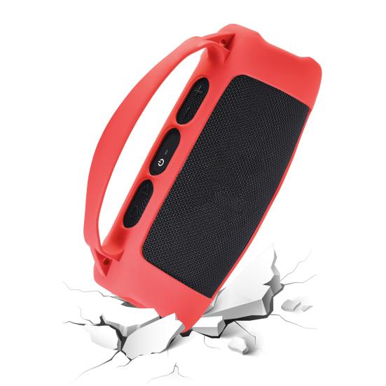 Speaker Silicone Cover Case Shockproof Impact Resistant Simple Installation Travel Carrying Case with Shoulder Strap for JBL Charge 5