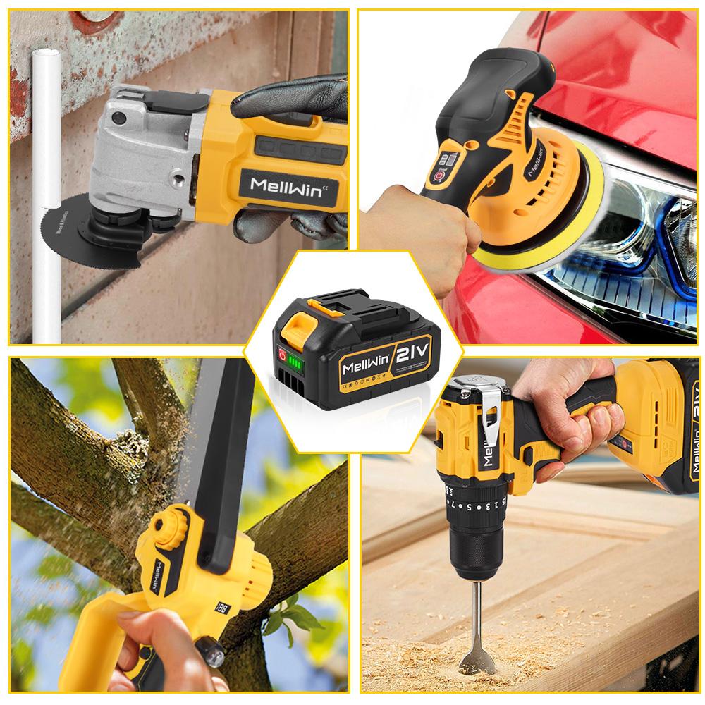 MELLWIN 15000 мАч 21 В макс. перезаряжаемый литий-ионный аккумулятор для электроинструментов Makita