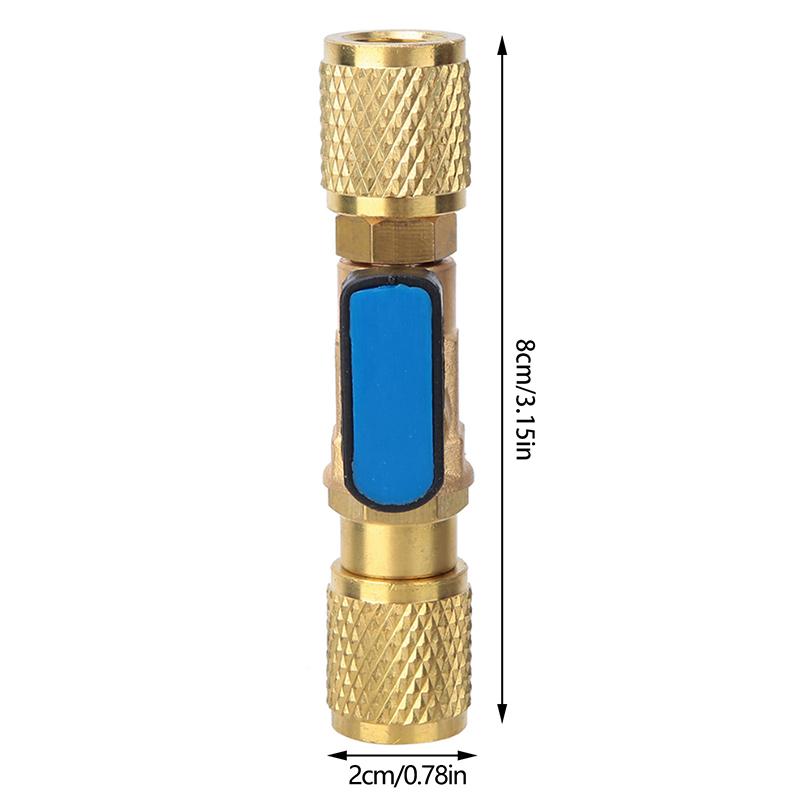 1 шт. Кондиционирование воздуха Сделай сам Аксессуары Латунный Адаптер Шарового крана для холодильной техники Соединитель шарового крана для хладагента G1/4''