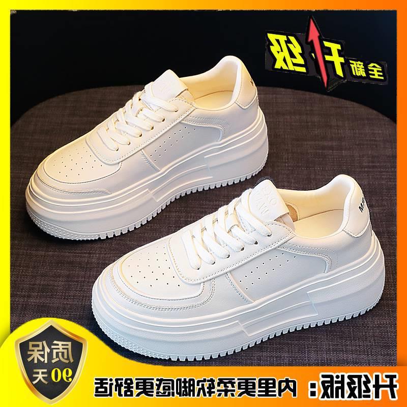 Белые туфли на платформе, женская обувь, обувь для спорта и отдыха, универсальные туфли с кроссовками, увеличивающие рост, новинка весны, мода и отдых