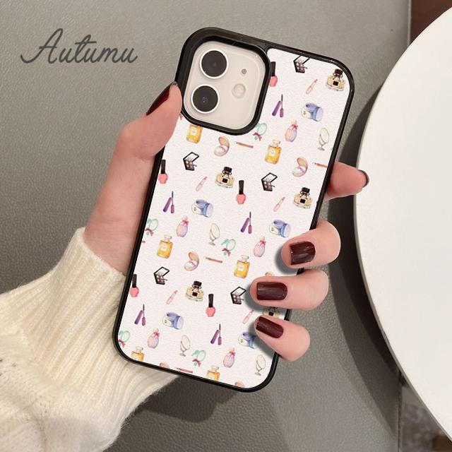 Чехол для телефона с тушью и губной помадой для iPhone 11 12 13 14 Pro Max mini XR XS SE 2020 6S 7 8 Plus Galaxy S21 S22