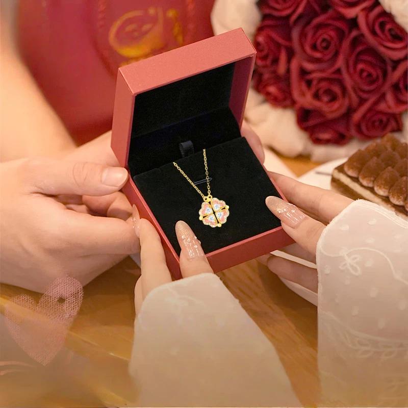 Four-Leaf Clover Necklace, Chain Necklace, Pendant Necklace