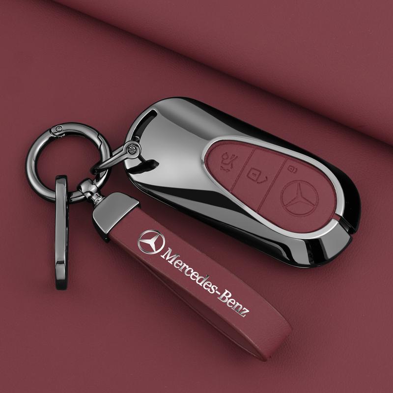 JVC4 Alloy Car Smart Key Case Cover Keychain For Mercedes Benz W205 W213 X253 W222 W206 W223 X254 EQE EQS A C E S GLC EQ Series 2026