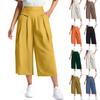 Модные женские свободные летние тонкие брюки с высокой талией большого размера, повседневные прямые брюки
