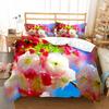 Пододеяльник с изображением весенних цветов King Queen, комплект постельного белья с цветочным принтом, пододеяльник с изображением цветущей вишни, 2/3 предмета из полиэстера