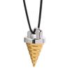 Anime Drill Pendant Necklace Male Leather Chain Fans Charm Jewelry