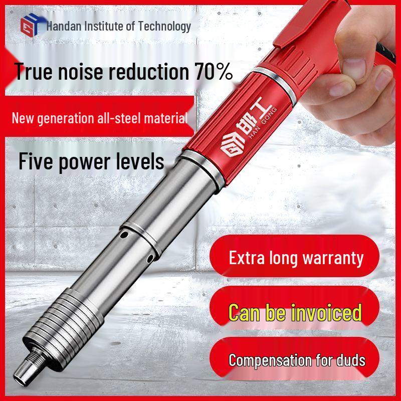 Мини пороховой гвоздезабиватель с никелированным покрытием - Устойчивый к ржавчине, Полностью стальной, Бесшумный крепеж для потолочной отделки