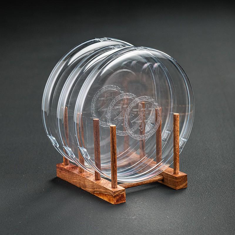 Wooden Puer Tea Cake Display Stand Handmade Retro Style 3/5/7 Discs Natural Rosewood Wenge