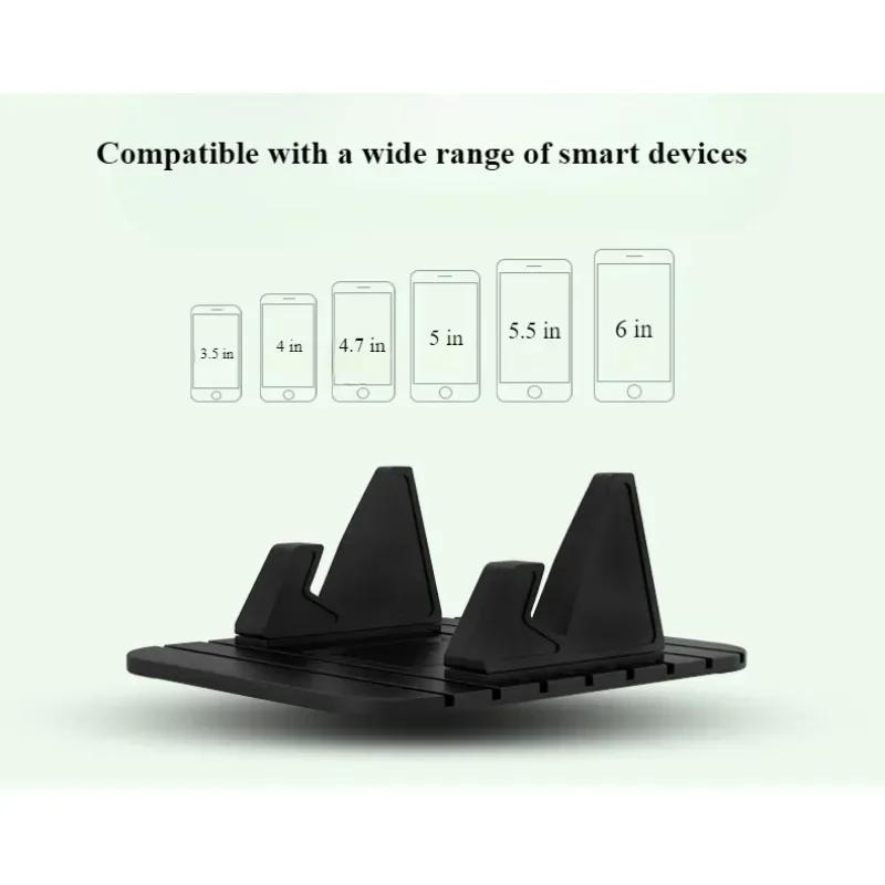 1 шт. Противоскользящий коврик Автомобильный держатель Номерной знак для парковки Держатель для мобильного телефона Центральная панель Силиконовый держатель для мобильного телефона Автомобильные аксессуары