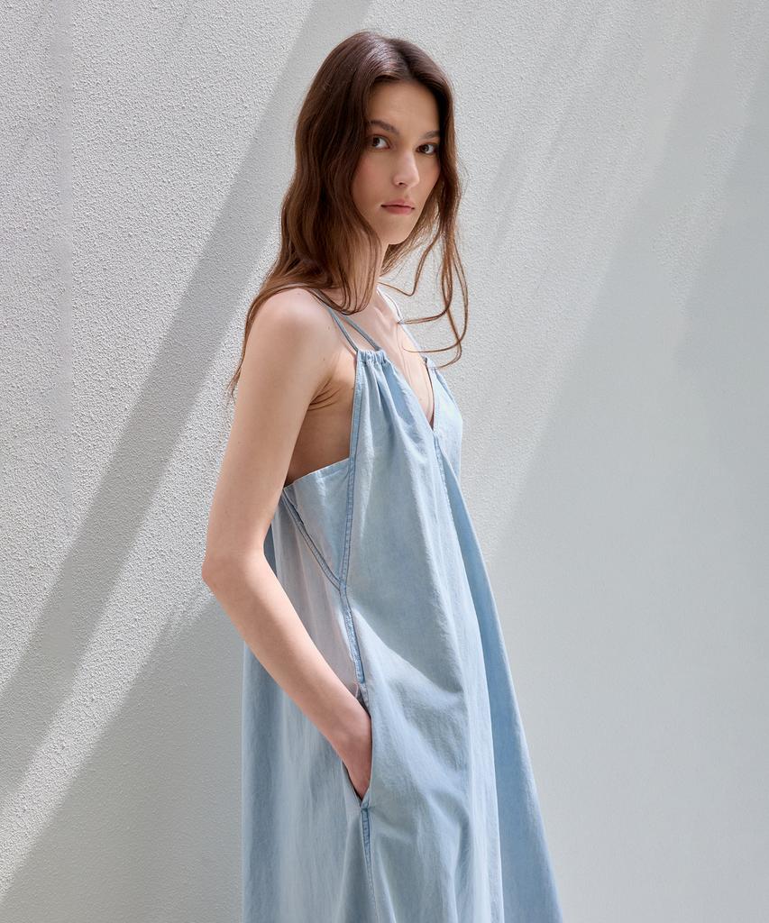 The Ello Breeze Denim Dress (Light Blue)