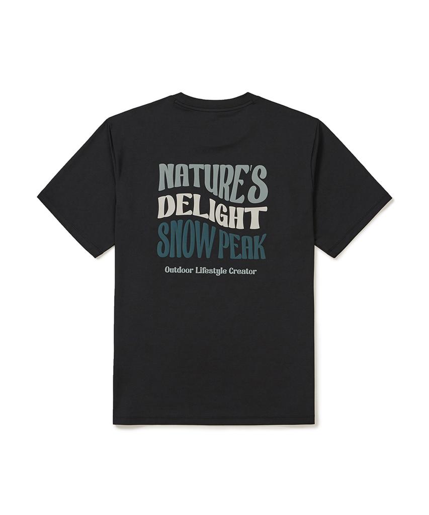 SNOWPEAK APPAREL Футболка с коротким рукавом и надписью Water (S25Mmwsw02) черный