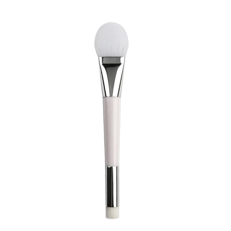 Soft silicone, double headed, facial mask brush, smear type facial mask cleaning mask nasal scrub brush, beauty salon facial mask silicone brush