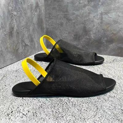 Модные женские туфли с открытым носком из дышащей сетки черного цвета, повседневные туфли на плоской подошве, удобные летние праздничные пляжные туфли для женщин, трендовые сандалии на плоской подошве 2024 года