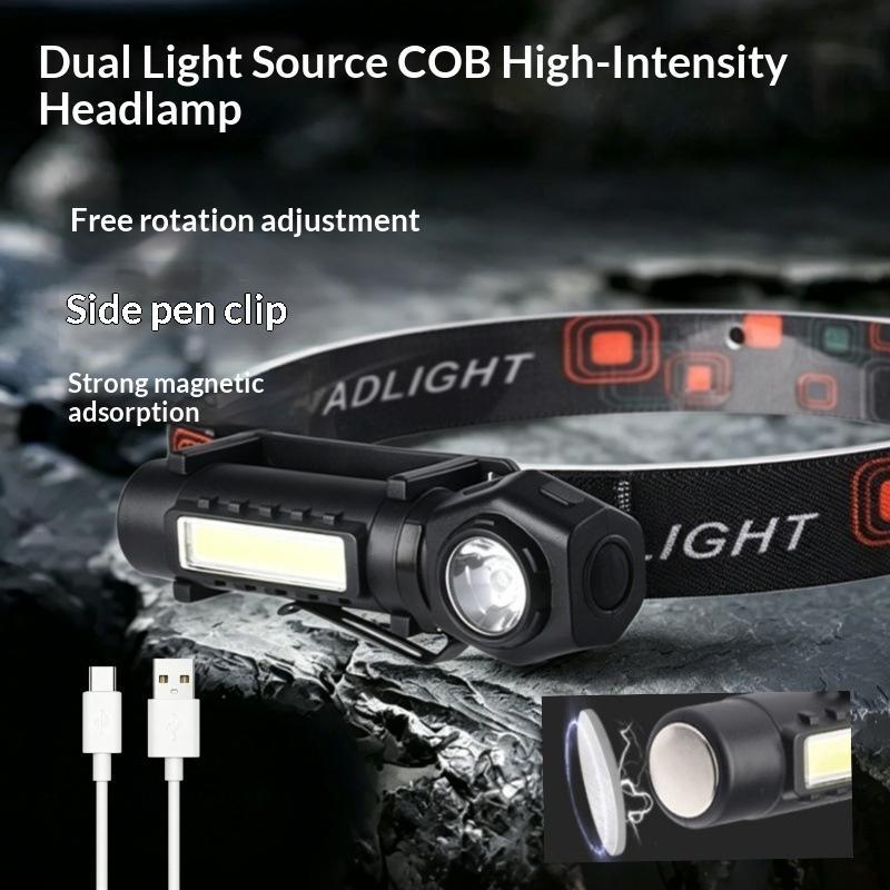 Outdoor Headlights Long Endurance Strong Light Led Rechargeable Mounted Ultra Bright Magnetic Pen Holder Dual Purpose Flashlight