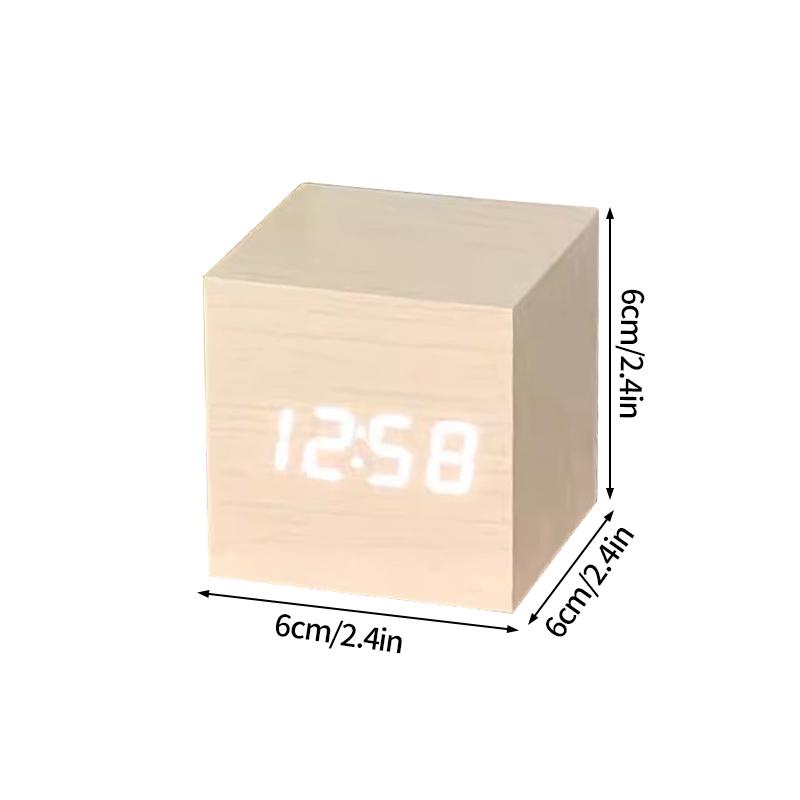 Wooden Desktop Clock LED Digital Alarm Clocks Bedside LED Alarm Clocks Electronic Clocks Office Decoration Reloj De Escritorio