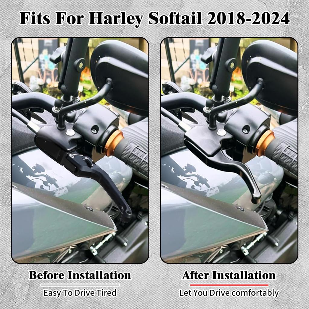 Тормозные и сцепные рычаги для мотоцикла, 3 пальца, короткие ручки для Harley Softail Fat Boy FLFB Breakout FXSB Low Rider FXDLS 2018-24