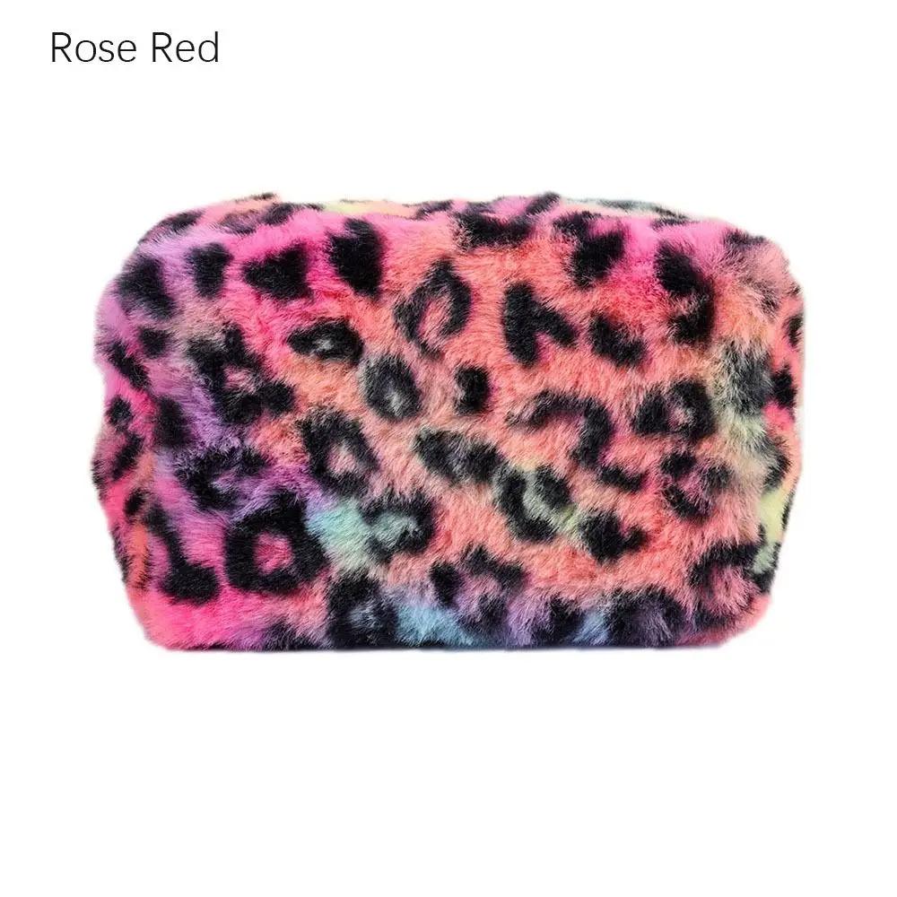 Makeup Bag Large Capacity Leopard Print Toiletry Bag Zipper Portable Wash Pouch