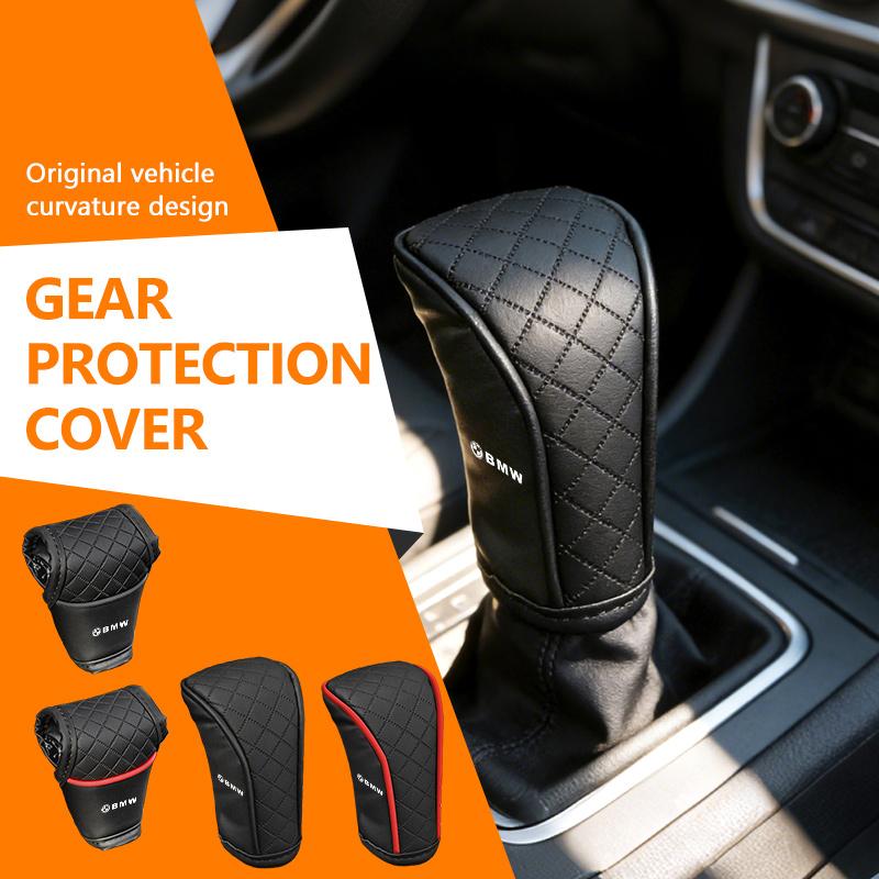 Car Manual Gear Shift Knob Leather Cover Scratch-Resistant Sleeve For BMW M 1 3 4 5 6 7 Series M3 M6 F01 F02E34 E36 E70 F10 X6 FF2