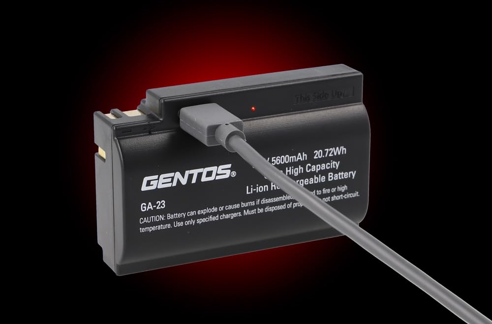 GENTOS LED USB Rechargeable Lumens Brightness 13 Hours of Continuous Use Rear Recognition Uses dedicated rechargeable battery or 4 AA batteries G