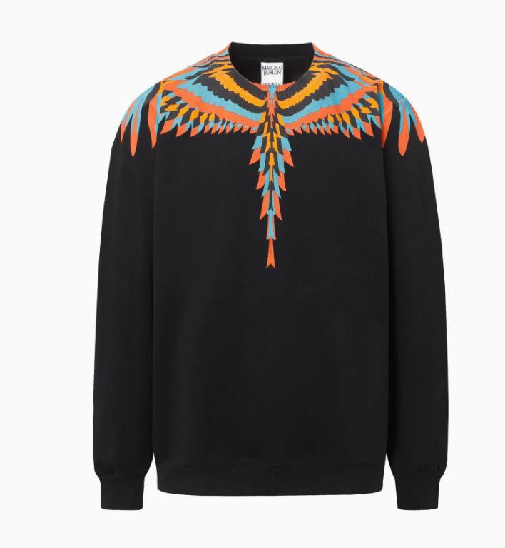 Модный Худи с Пернатыми Крыльями Marcelo: Многоцветная толстовка с фантомными крыльями, унисекс, с круглым вырезом, дизайн с молнией и змеей.