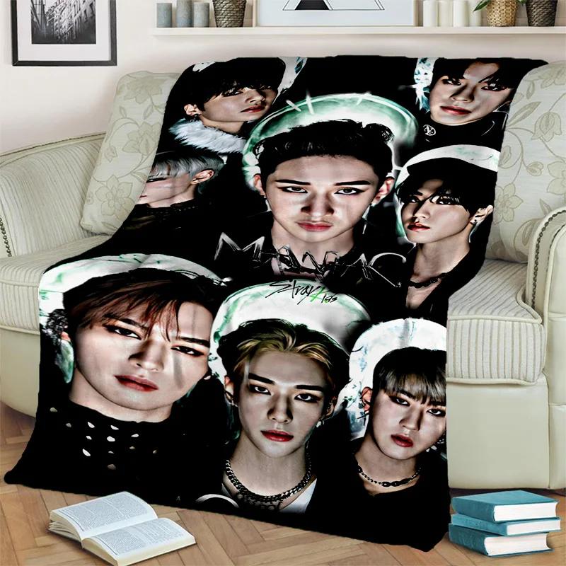 3D Kpop Stray Kids Корейское одеяло с певицей, мягкое одеяло для дома, спальни, кровати, дивана, пикника, путешествия, офиса, чехол для отдыха, детское одеяло