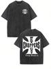 Vintage West Coast Choppers Shirt Black 230g Heavyweight DTG Print Acid Wash Tee