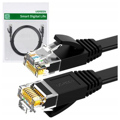 Плоский Сетевой Кабель Ugreen Nw102 Ethernet Rj45, Cat.6, Utp, 3M (Черный)