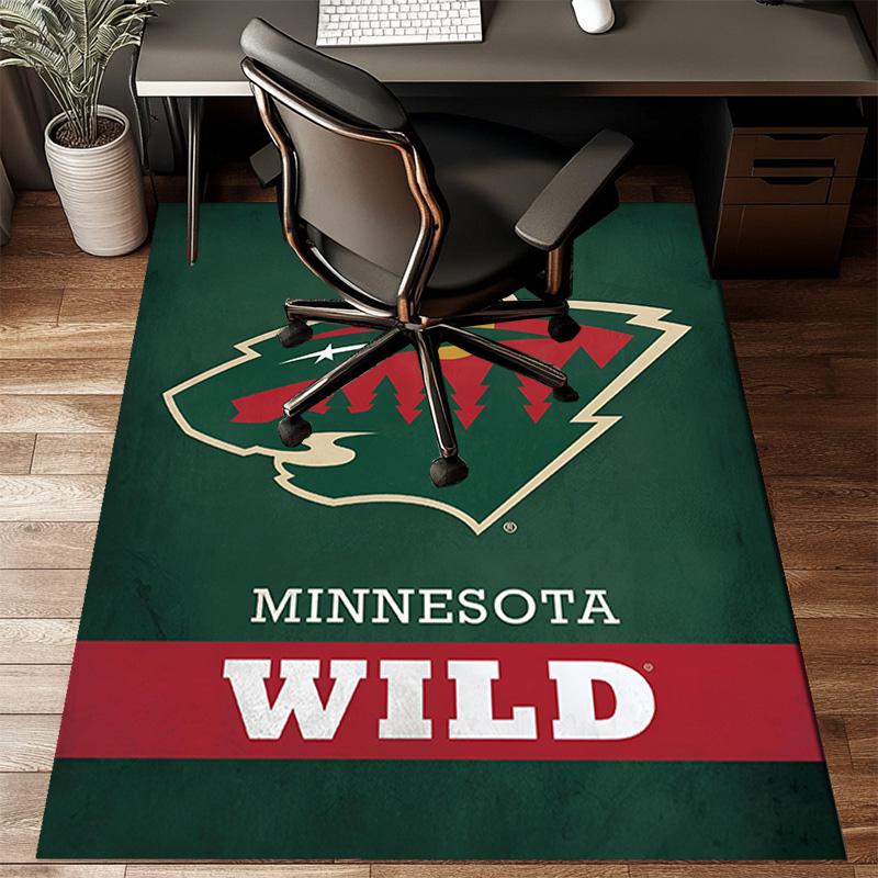 Напольный коврик Minnesota Hockey Team для гостиной, игровых комнат, офиса, спальни, офисный коврик для пола, игривый дизайн, рождественские подарки для фанатов