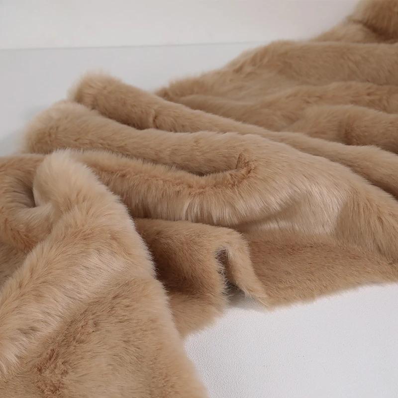50x180cm Flush Artificial Fur Thickened Imitation Fox Fur Grass Faux Fur Fabric for Counter Decoration Carpet Clothes Scarves