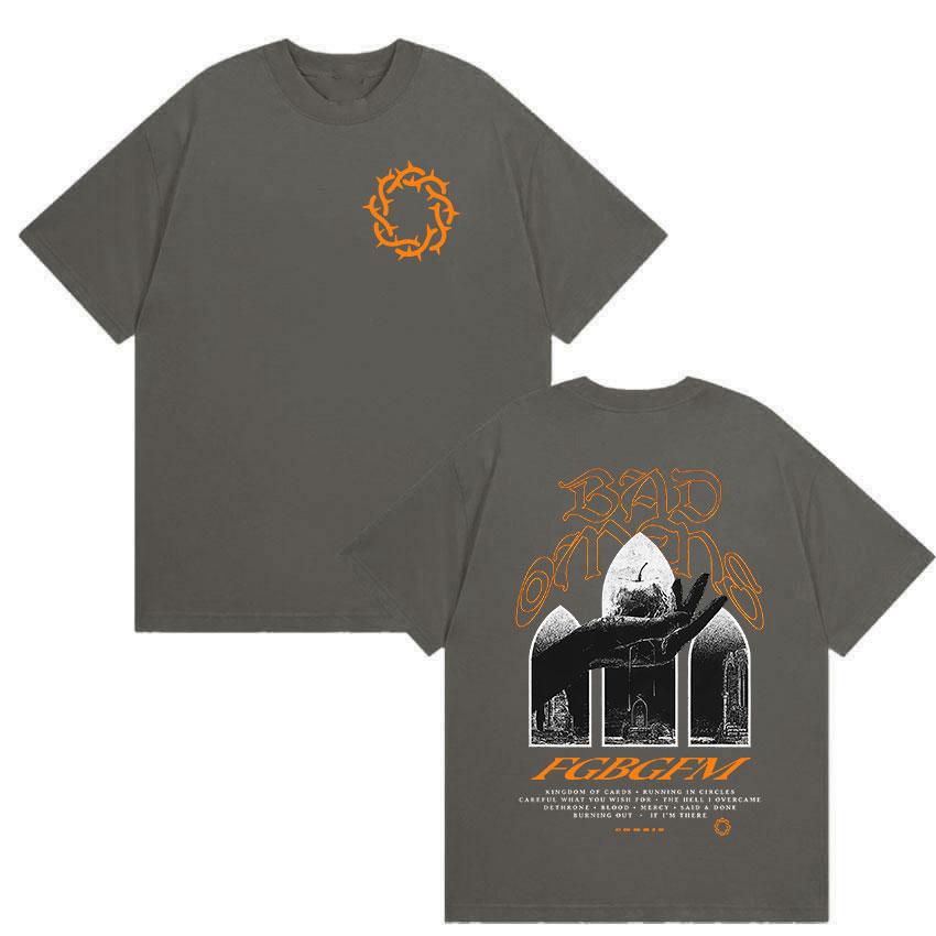 Rock Band Bad Omens Tour 2026 Graphic T Shirt Men Women Vintage High Quality Fashion Tshirts Tops 100 Cotton Oversized Tshirt